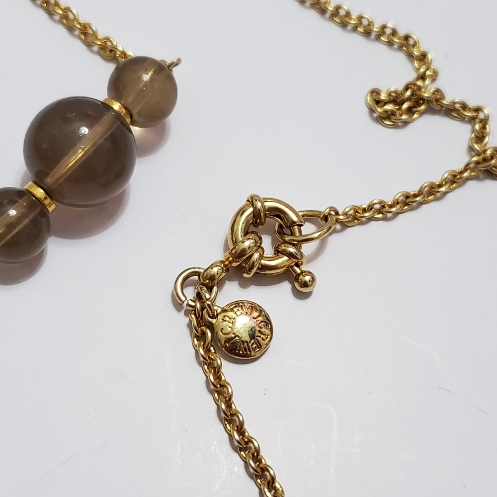 J Crew Glass Bead Gold Necklace - Picture 2 of 4